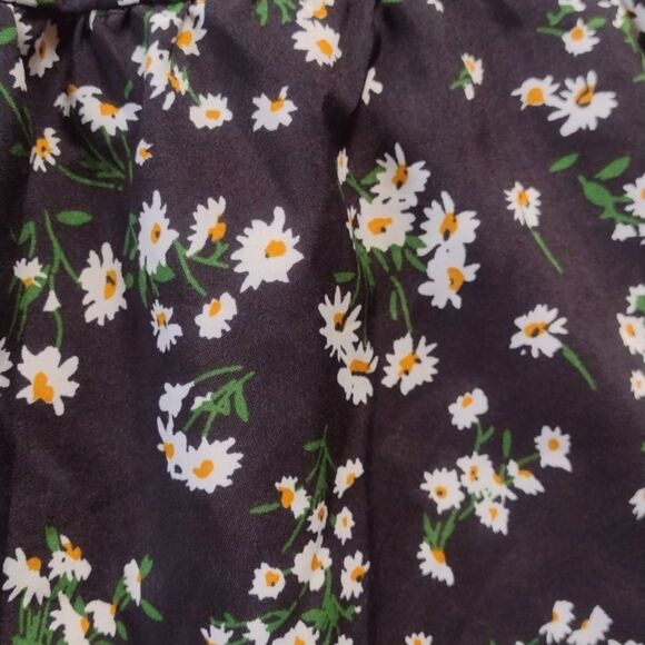 Shein Curve Vcay Black and White Floral Print Ruffle Hem Dress Size 0XL - Picture 6 of 13